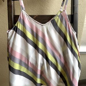 Torrid Striped Adjustable Straps Tank Top